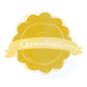 A gold seal showing that we guarantee acceptance of our Deed Polls - Guarantee Acceptance