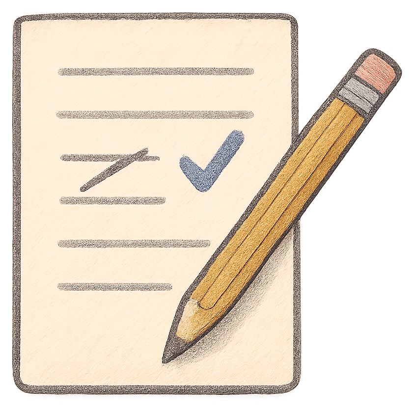 A document with a line corrected in pencil