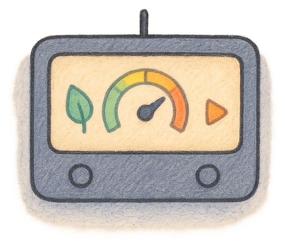 A drawing of a smart energy meter